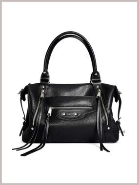 Large City Tote Bag for Women, Vegan Leather Work Bag with Pockets, Shoulder